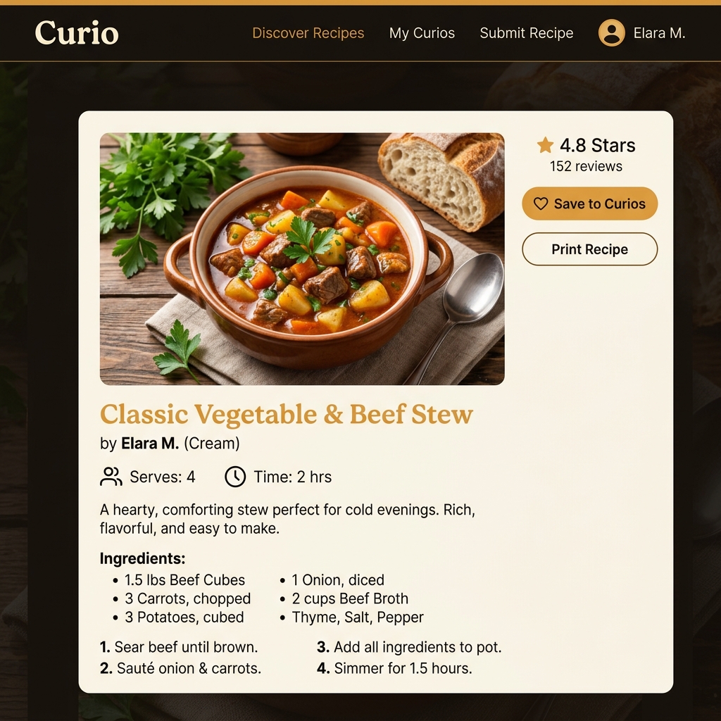 Curio — project screenshot